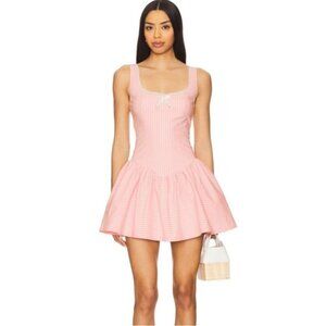 MAJORELLE Cynthia Mini Dress in Pink & White Stripe